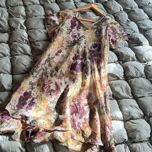 90s vintage floral mini dress size 12P